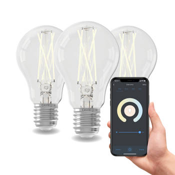 Calex Slimme Lamp - E27 - Filament - Warm Wit licht - 7W - 3 stuks