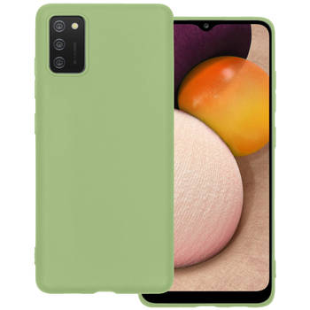 Basey Samsung Galaxy A02s Hoesje Siliconen Hoes Case Cover -Groen