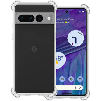 Basey Google Pixel 7 Pro Hoesje Siliconen Shock Proof Hoes Case Cover - Transparant
