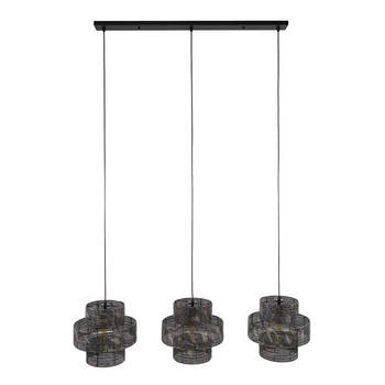 Hoyz Collection - Hanglamp 3L Lantern - Zwart Bruin