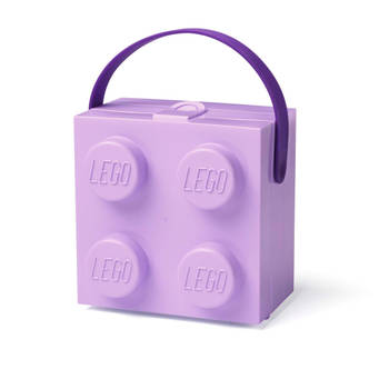 Lego - Lunchbox Brick 4 met Handvat - Polypropyleen - Paars