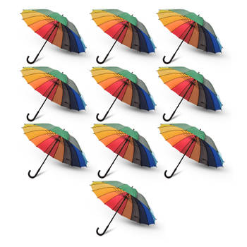 10x paraplu Stormparaplu Grote, Stevige Paraplu polyester Opvouwbare paraplu Diameters:98cm