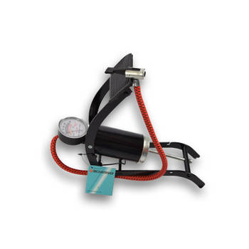 Powerful Foot Pump - Black, Silver & Red Air Pump for Tires - 100Bar - Discountershop