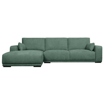 Giga Meubel - Loungebank Links Groen Stof - 305x105x85cm - Zitdiepte 64cm