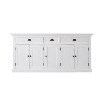 Halifax dressoir met 5 deuren en 3 laden, wit.