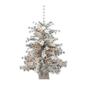 Wintervalley Trees - Kunstkerstboom Ludvig met LED verlichting - 95x120cm - Besneeuwd