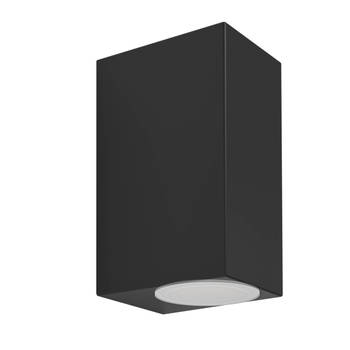 EGLO Jabaga Wandlamp Binnen en Buiten - INCL. 2 LED LAMPJES (GU10) - 15,5 cm - Zwart