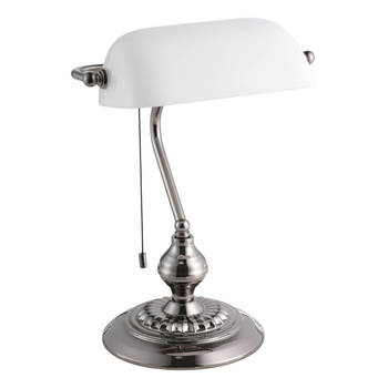 EGLO Banker - Bureaulamp - Tafellamp - E27 - 39 cm - Wit