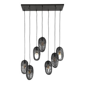 Hoyz Collection - Hanglamp 4+3 Open Oog Wire - Artic Zwart