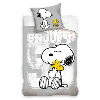 Snoopy Dekbedovertrek, Friends - Eenpersoons - 140 x 200 cm - Katoen