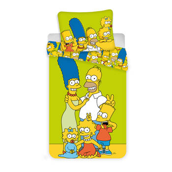 The Simpsons dekbedovertrek Family - Eenpersoons - 140 x 200 cm - Katoen