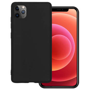 Basey Apple iPhone 11 Pro Hoesje Siliconen Hoes Case Cover -Zwart