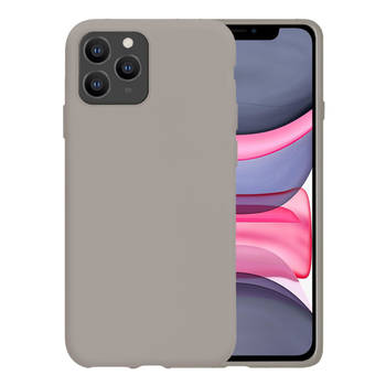 Basey Apple iPhone 11 Pro Hoesje Siliconen Hoes Case Cover -Grijs