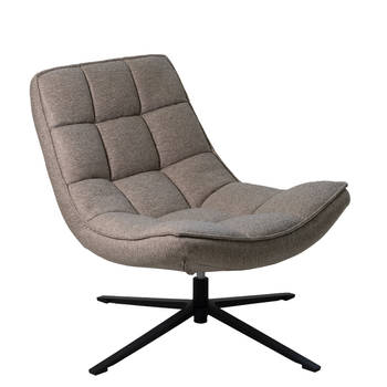 Giga Meubel - Draaifauteuil Stof/Textiel - Taupe - 86x74x84cm - Mattis