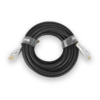Hoogwaardige Zwarte HDMI-kabel van 5 meter - 4K60Hz UHD, Kunststof, 1.5cm Breedte