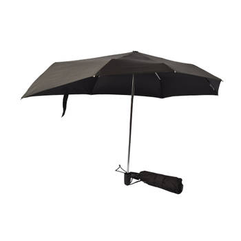 2x Opvouwbare paraplu in Zwart - Polyester en Aluminium - Stormparaplu - Lengte 61.5cm - Diameter. 97cm