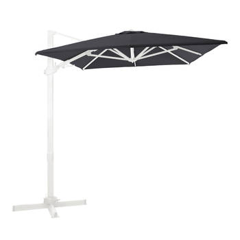 AXI Milad Premium Zweefparasol rechthoekig 200x300 cm in Wit / Grijs Parasol voor tuin met Aluminium Frame