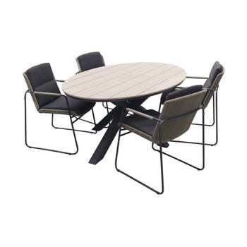 Taste Parma / GI Edison 180 x 115 cm. tafel - ovale tuinset