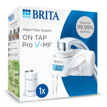 BRITA ON TAP Pro V-MF Waterfiltersysteem Incl. 1 V-filter (600L) - Puur drinkwater, vermindert bacteriën, chloor & lood