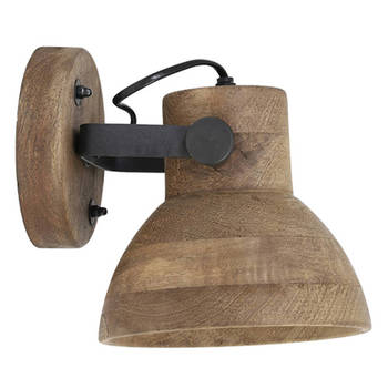 Light and Living wandlamp - bruin - hout - 3121284