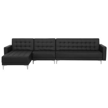 Beliani ABERDEEN - Modulaire Sofa-Zwart-Kunstleer