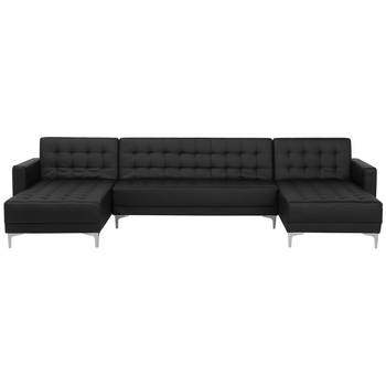 Beliani ABERDEEN - Modulaire Sofa-Zwart-Kunstleer