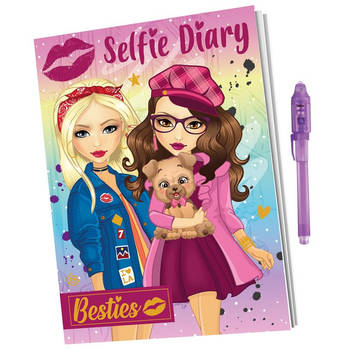 Besties Selfie dagboek met magische pen