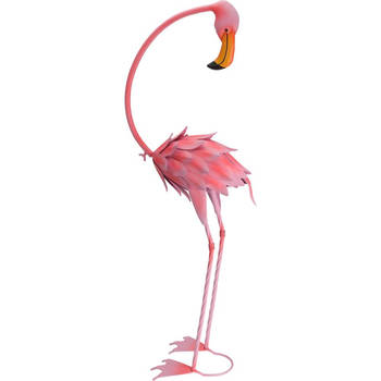 Flamingo metaal 30x16x70cm