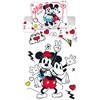 Disney Minnie Mouse Retro Heart Dekbedovertrek - Eenpersoons - 140 x 200 cm - Multi