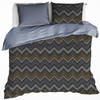 De Witte Lietaer Dekbedovertrek Sioux Blue Grey - Hotelmaat - 260 x 240 cm - Katoen Flanel