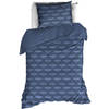 De Witte Lietaer Dekbedovertrek, Crane Stellar Blue - 140 x 200/220 cm + 60 x 70 cm - 100% katoen, flanel