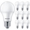 PHILIPS - LED Lamp E27 10 Pack - Corepro LEDbulb E27 Peer Mat 10W 1055lm - 830 Warm Wit 3000K Vervangt 75W