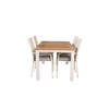 Panama tuinmeubelset tafel 90x152/210cm en 4 stoel Anna wit, naturel.