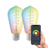 Calex Slimme LED Lamp - Set van 2 stuks - E27 - 4.9W - RGB en Warm Wit