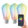 Calex Slimme LED Lamp - Set van 3 stuks - E27 - 4.9W - RGB en Warm Wit