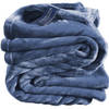 De Witte Lietaer Fleece plaid Cosy - 150 x 200 cm - Blauw