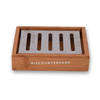 Exclusive Bamboo Soap Holder for Bathroom - Light Brown, Only 120g - Soap Dispenser - 13cm x 10.5cm x 3cm.