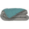 POYET MOTTE Microfiber Dekbed 400 g/m² CALGARY - 140 x 200 cm - Pebble Grey en Lake Green