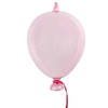 Clayre & Eef Decoratie Hanger Ballon Ø 14x21 cm Roze Glas Roze