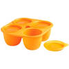 Mastrad - Baby Bewaarbox Siliconen voor 4 porties, 280 ml - Siliconen - Oranje
