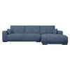 Giga Meubel - Loungebank Rechts Blauw Stof - 305x105x85cm - Zitdiepte 64cm