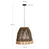 DKNC - Hanglamp Vivian - Zeegras - 38x38x34cm - Bruin