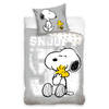 Snoopy Dekbedovertrek, Friends - Eenpersoons - 140 x 200 cm - Katoen