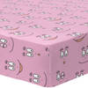 Barbapapa Hoeslaken, Pink - Eenpersoons - 90 x 200 cm - Katoen