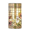 LumiLamp Wandlamp Tiffany 20x11x36 cm Beige Groen Metaal Glas Rechthoek Muurlamp Beige Muurlamp