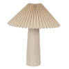 Clayre & Eef Tafellamp Ø 36x42 cm Beige Keramiek Bureaulamp Beige Bureaulamp