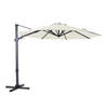 AXI Cyrus Premium Zweefparasol Rond Ø 300 cm in Antraciet / Beige Ronde Parasol voor tuin met Aluminium Frame