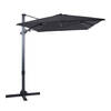 AXI Milad Premium Zweefparasol rechthoekig 200x300 cm in Antraciet / Grijs Parasol voor tuin met Aluminium Frame