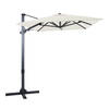 AXI Milad Premium Zweefparasol rechthoekig 200x300 cm in Antraciet / Beige Parasol voor tuin met Aluminium Frame