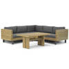 Lifestyle Garden Furniture New York/Brighton 140 cm hoek loungeset 4-delig